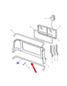 Joint arriere cabine pick up/benne DEFENDER 2