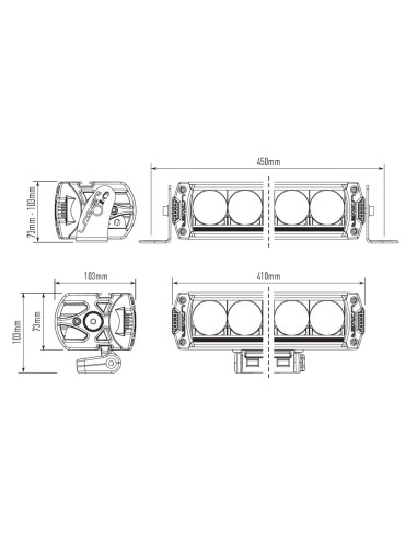 Phare LED Lazer Triple