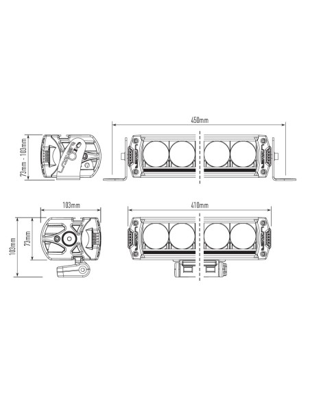Phare LED Lazer Triple