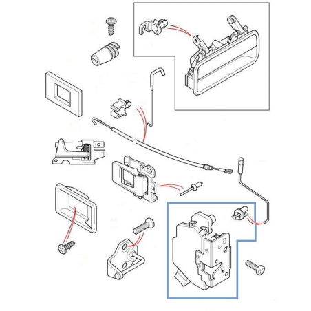 Serrure de porte Arrière  D Freelander